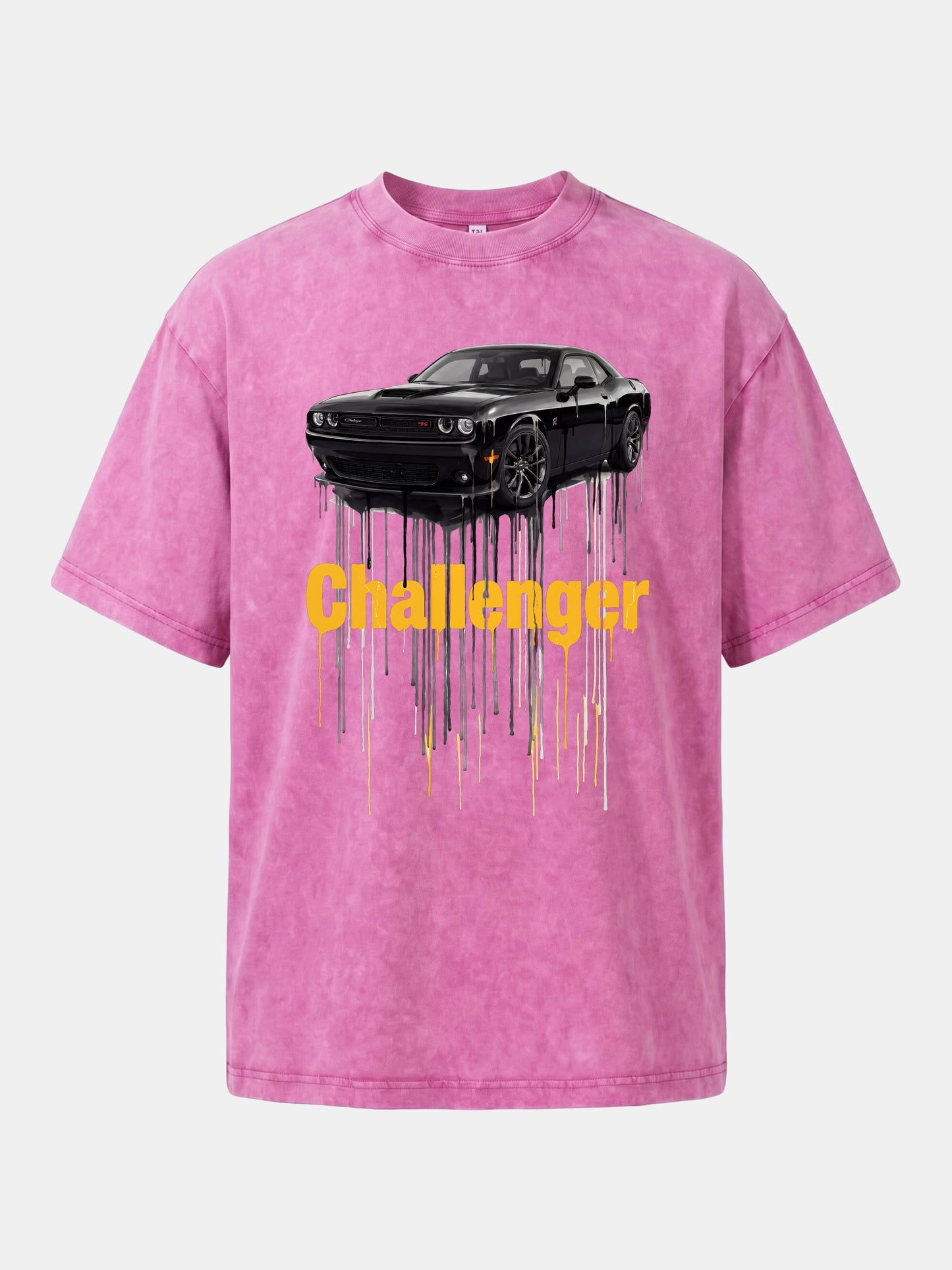 Drip Paint Challenger Poster Washed T-shirt