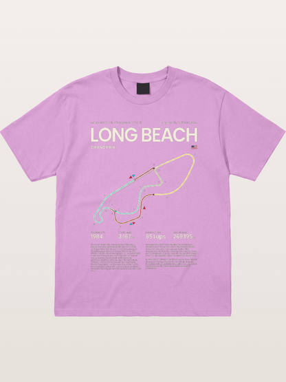 Long Beach GP Circuit Map Gildan T-shirt