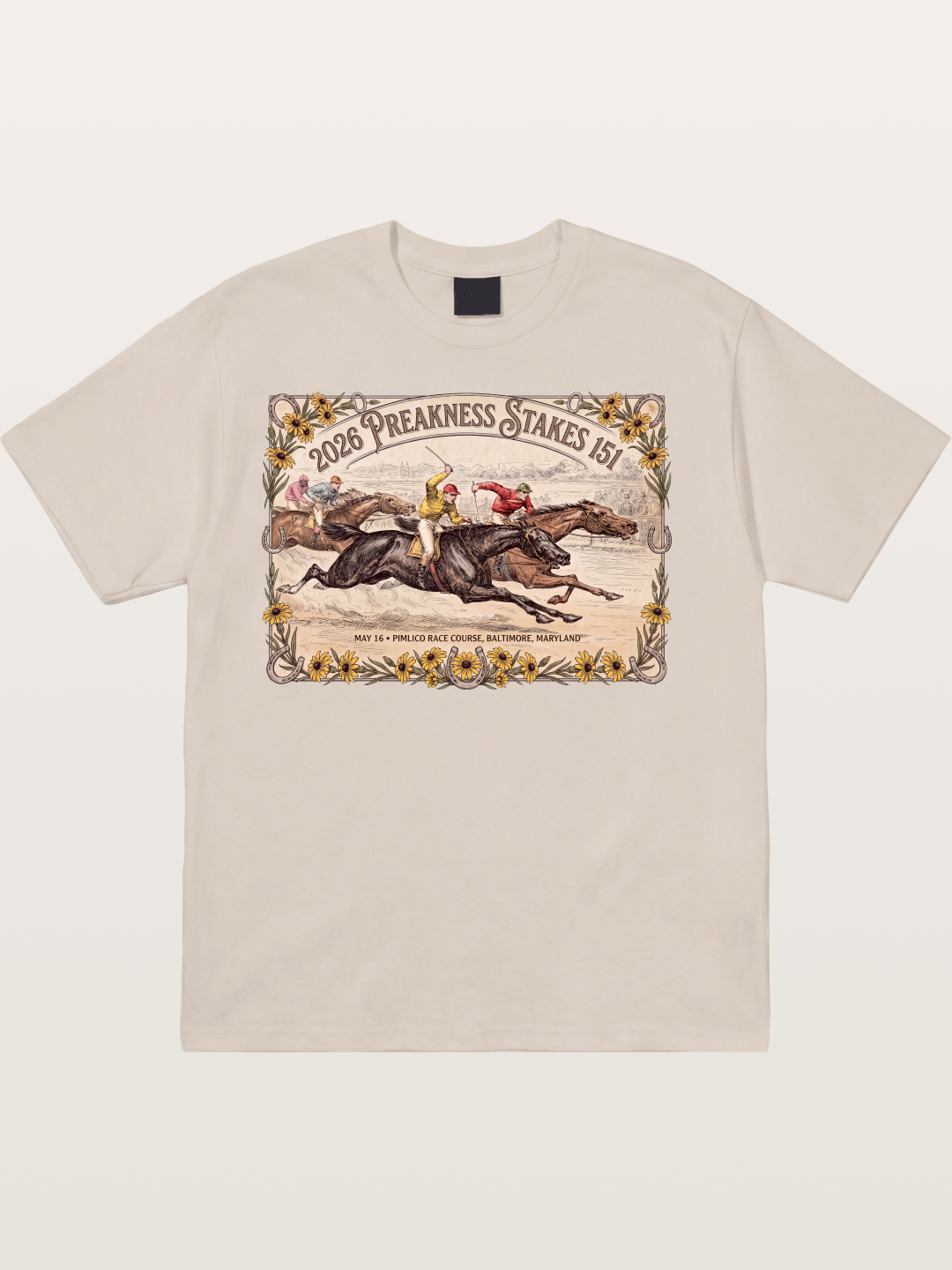 2026 Pimlico Race Course Print Cotton T-shirt