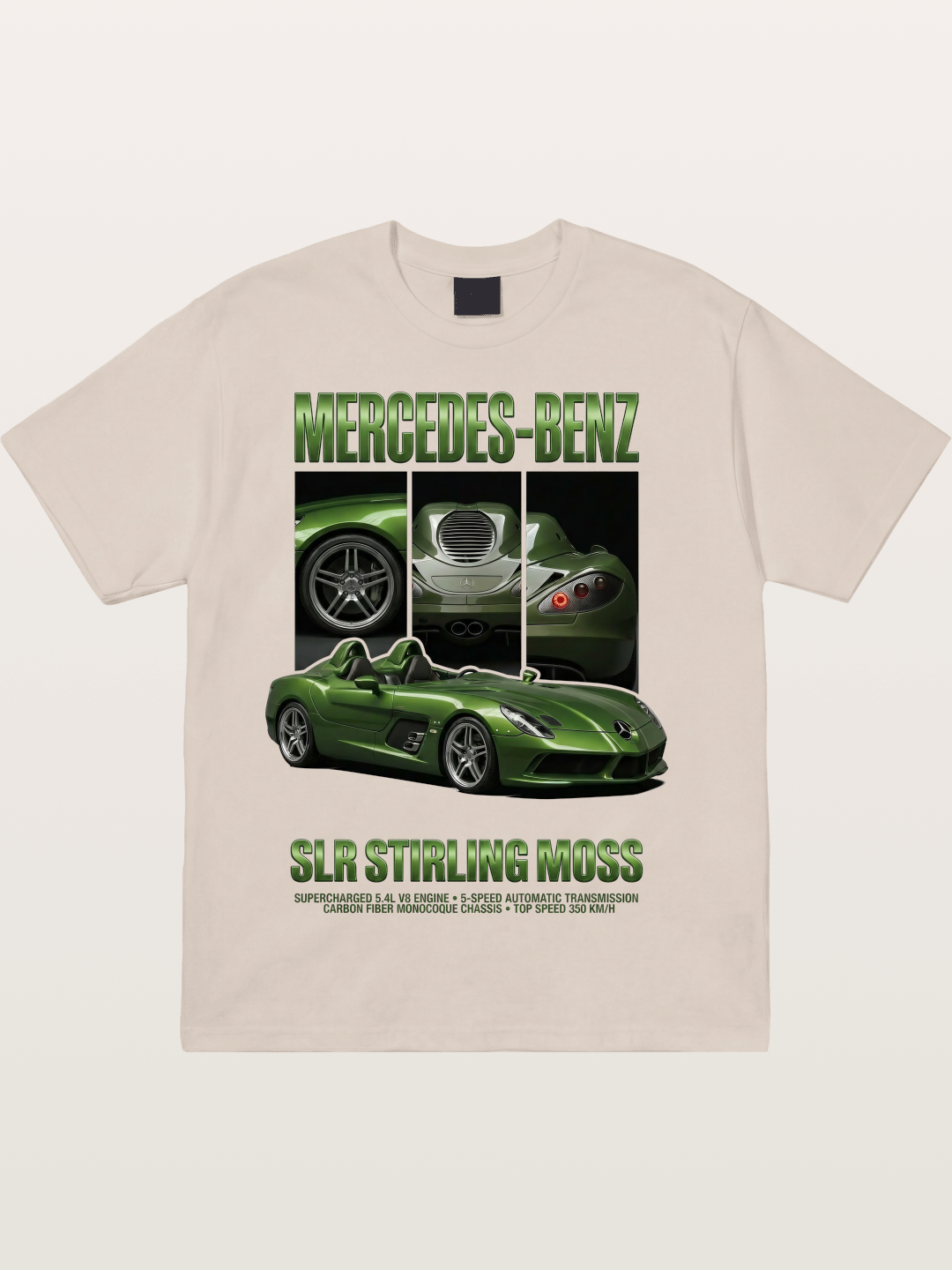 Mercedes SLR Stirling Moss Art Cotton T-shirt