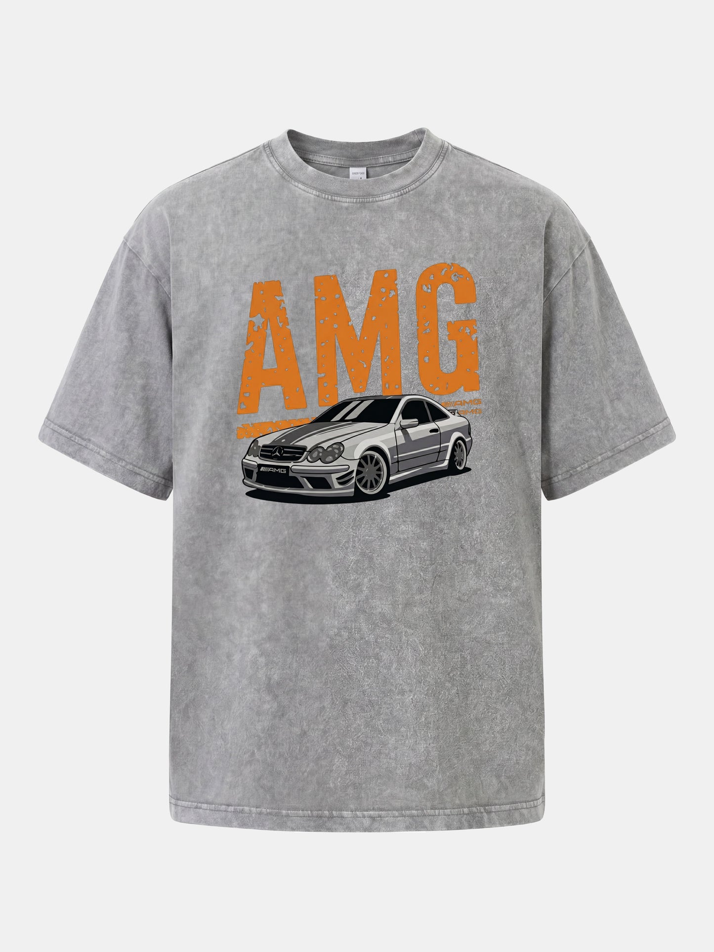 Vintage AMG CLK Coupe Distressed Font Washed T-shirt
