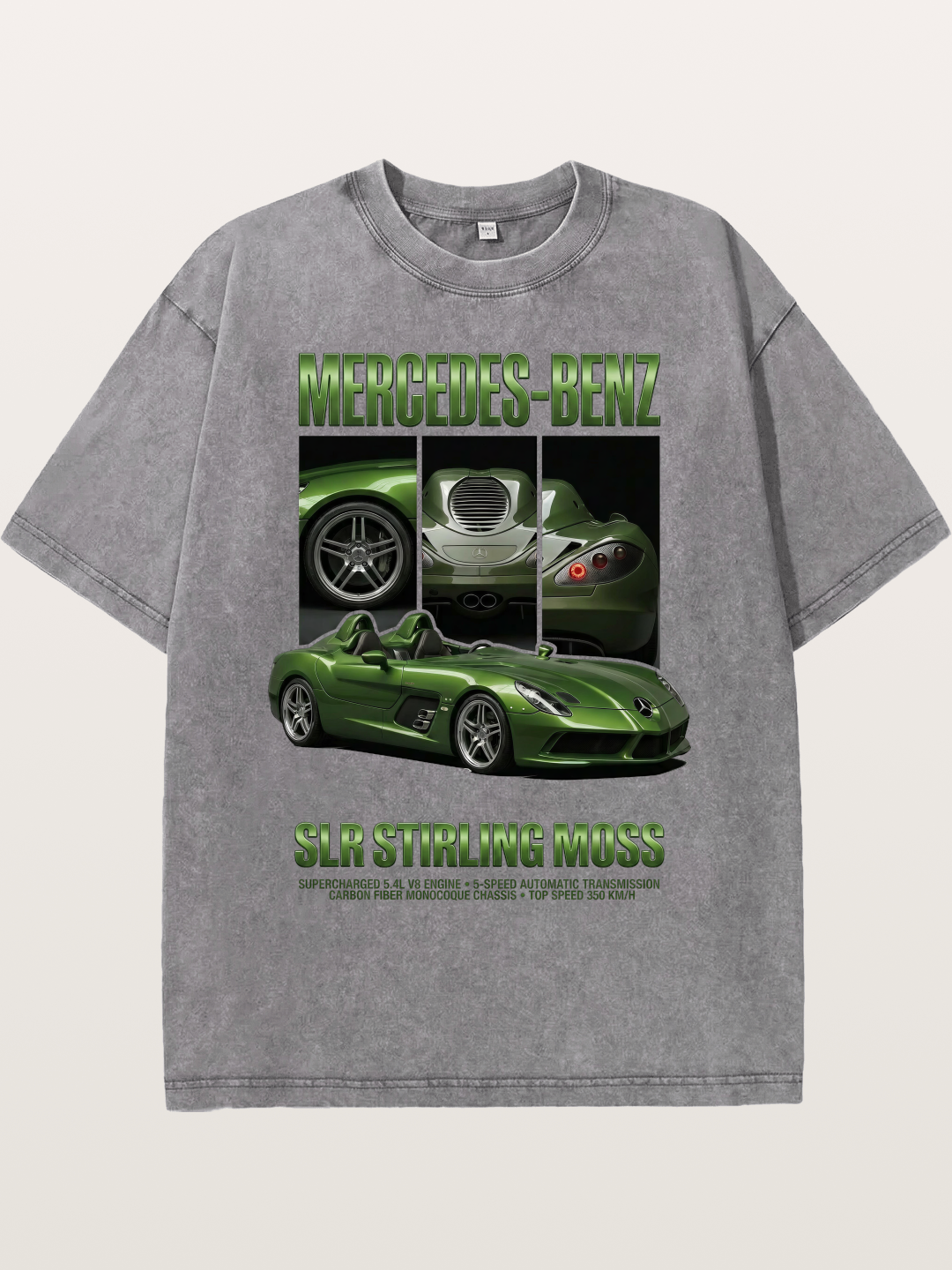 Mercedes SLR Stirling Moss Art Washed T-shirt