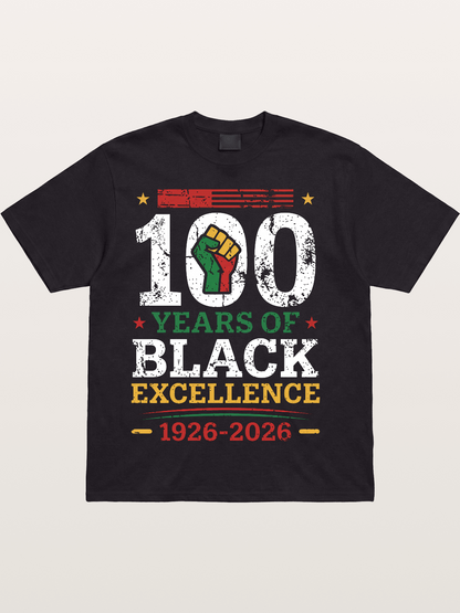 Juneteenth Centennial Excellence Tribute Cotton T-shirt