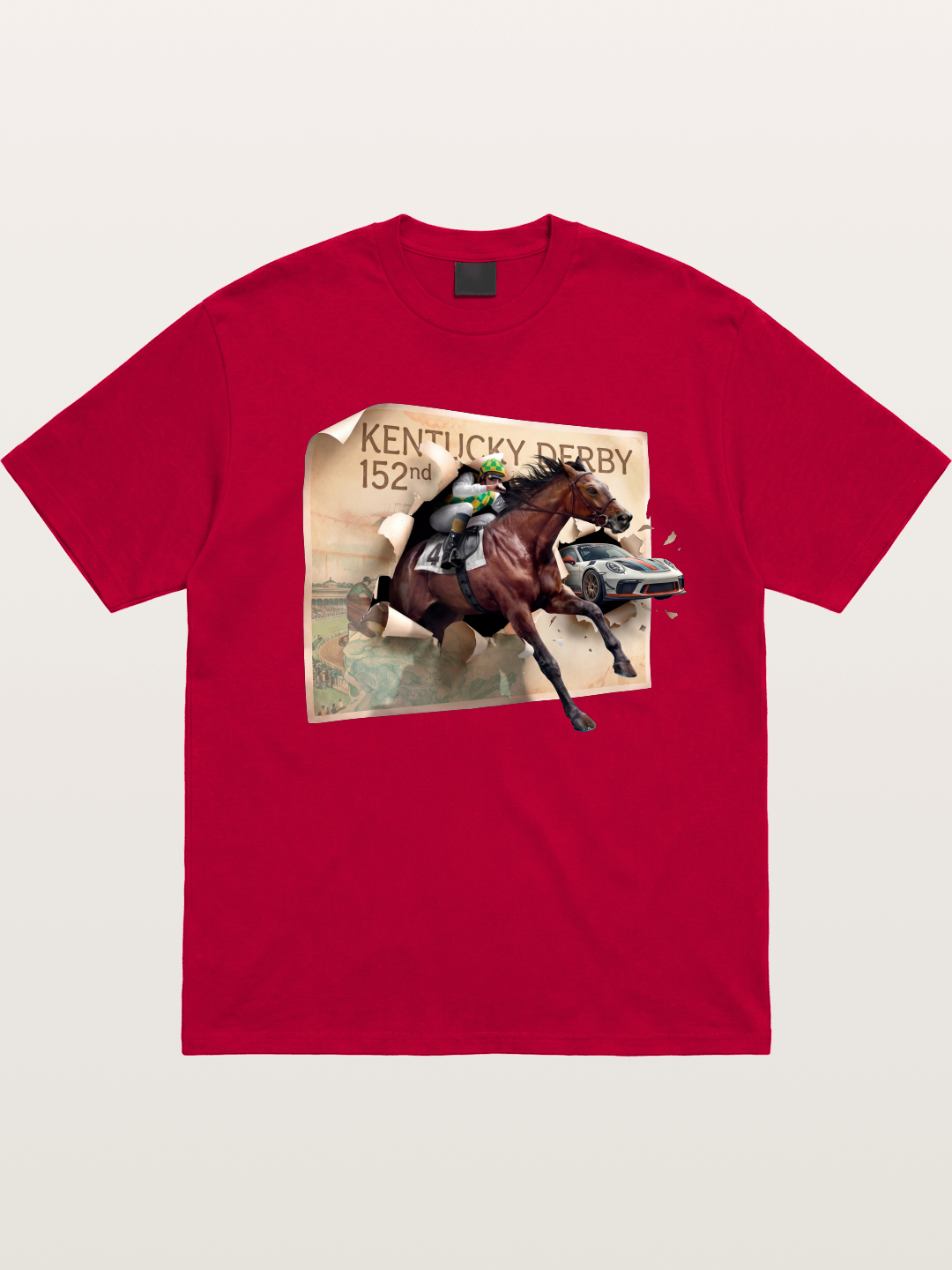 Derby Horse Porsche Collision Gildan T-shirt