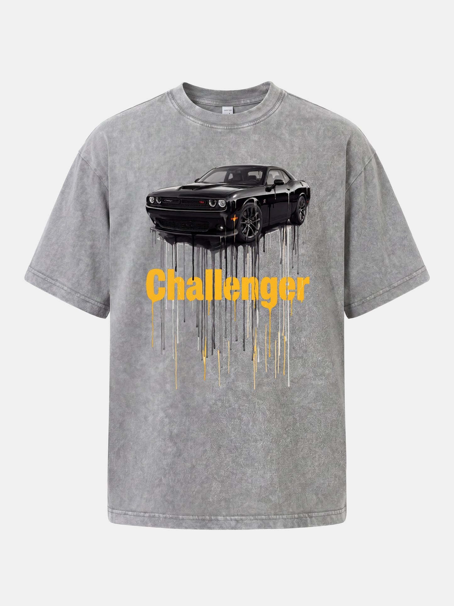 Drip Paint Challenger Poster Washed T-shirt