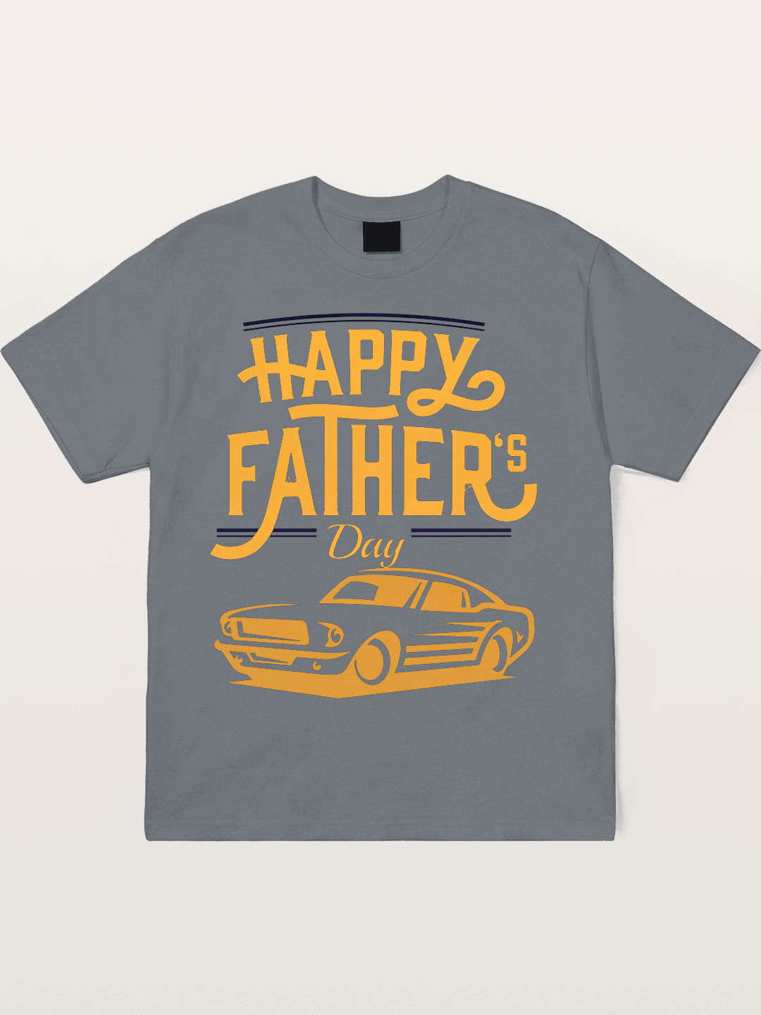 Father's Day Muscle Car Art Cotton T-shirt