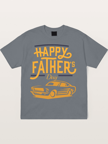 Father's Day Muscle Car Art Cotton T-shirt