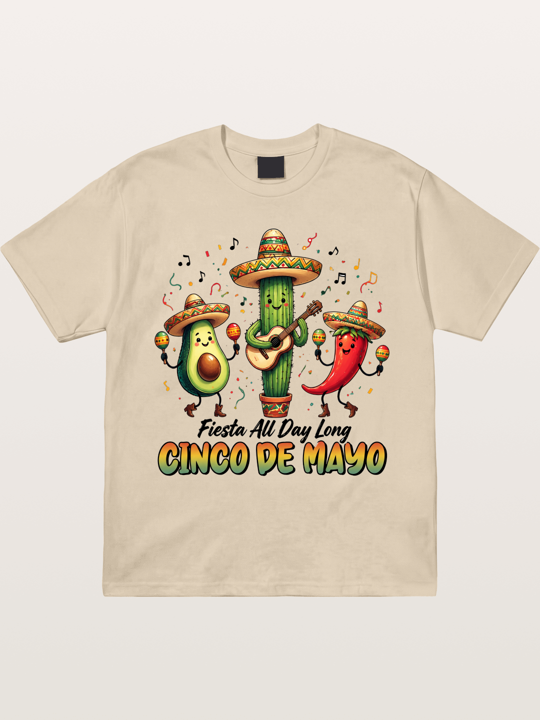 Mexican Fiesta Cartoon Characters Gildan T-shirt
