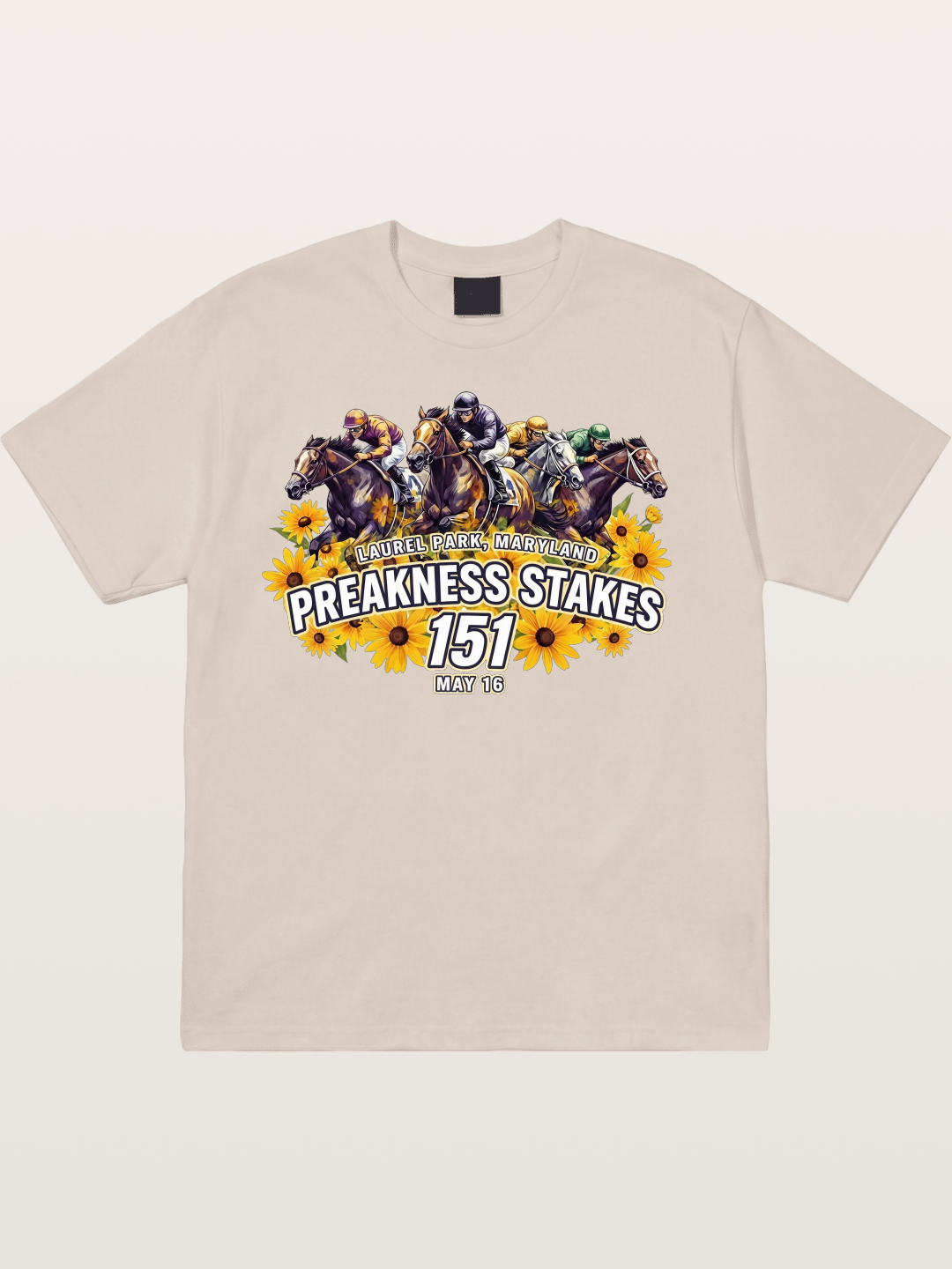 Preakness 151 Sunflower Racing Art Cotton T-shirt