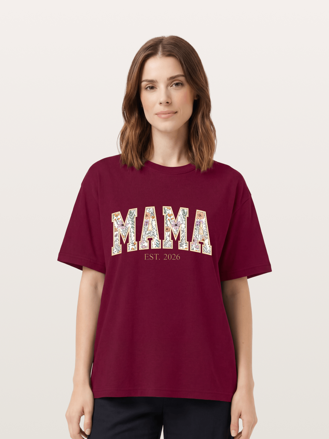 Floral Mama Est 2026 Design Gildan T-shirt