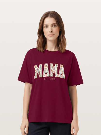 Floral Mama Est 2026 Design Gildan T-shirt