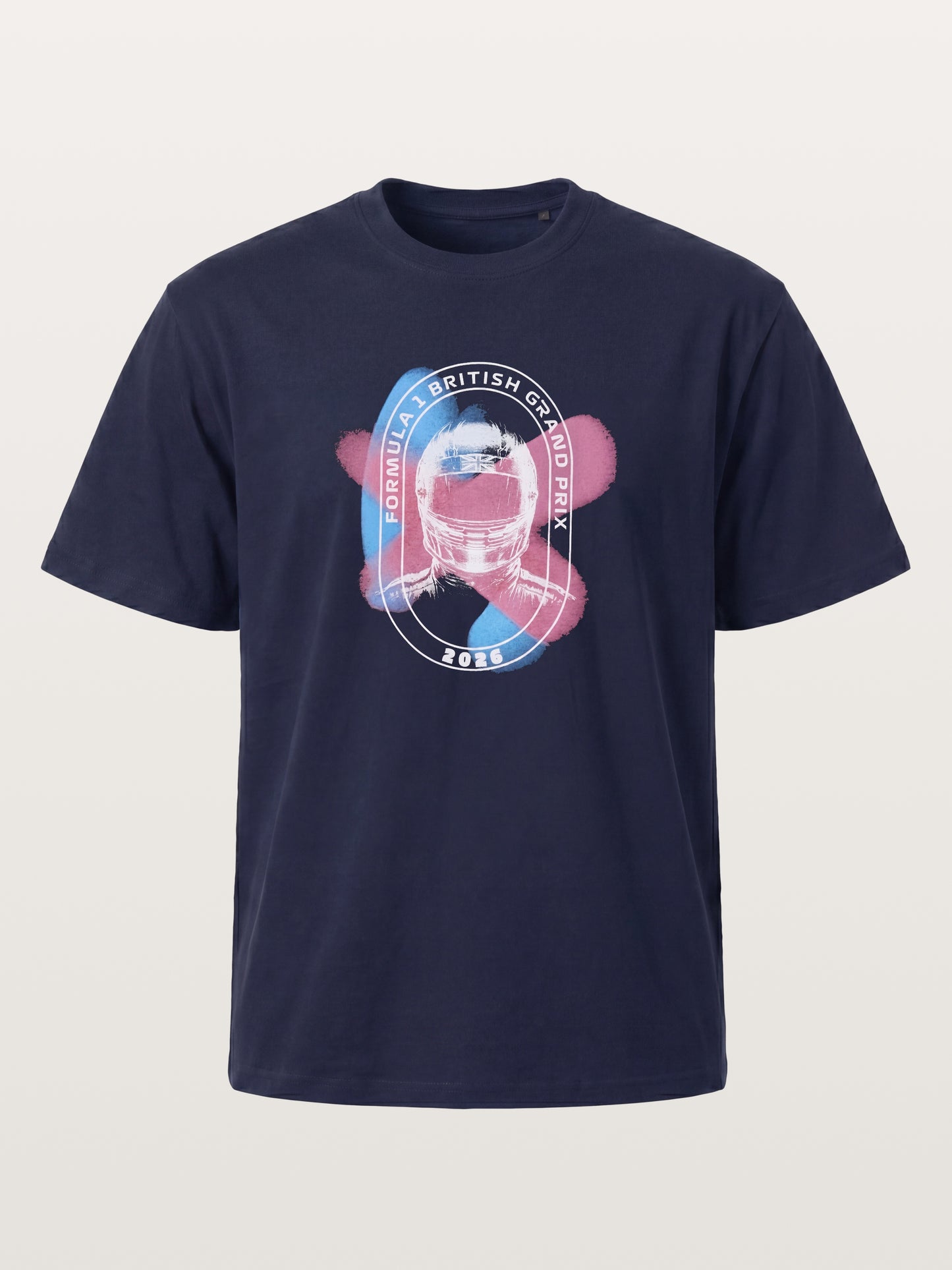 F1 British GP Union Jack Helmet Gildan T-shirt