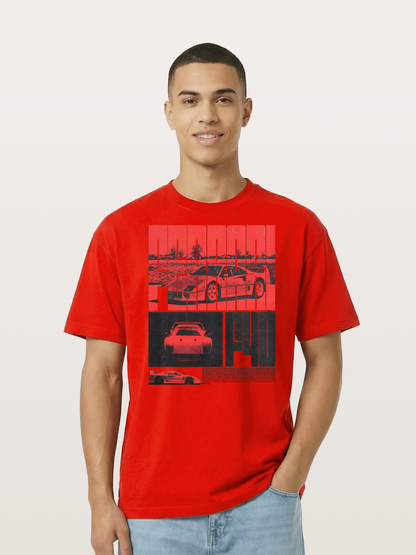 Red F40 Cotton T-shirt