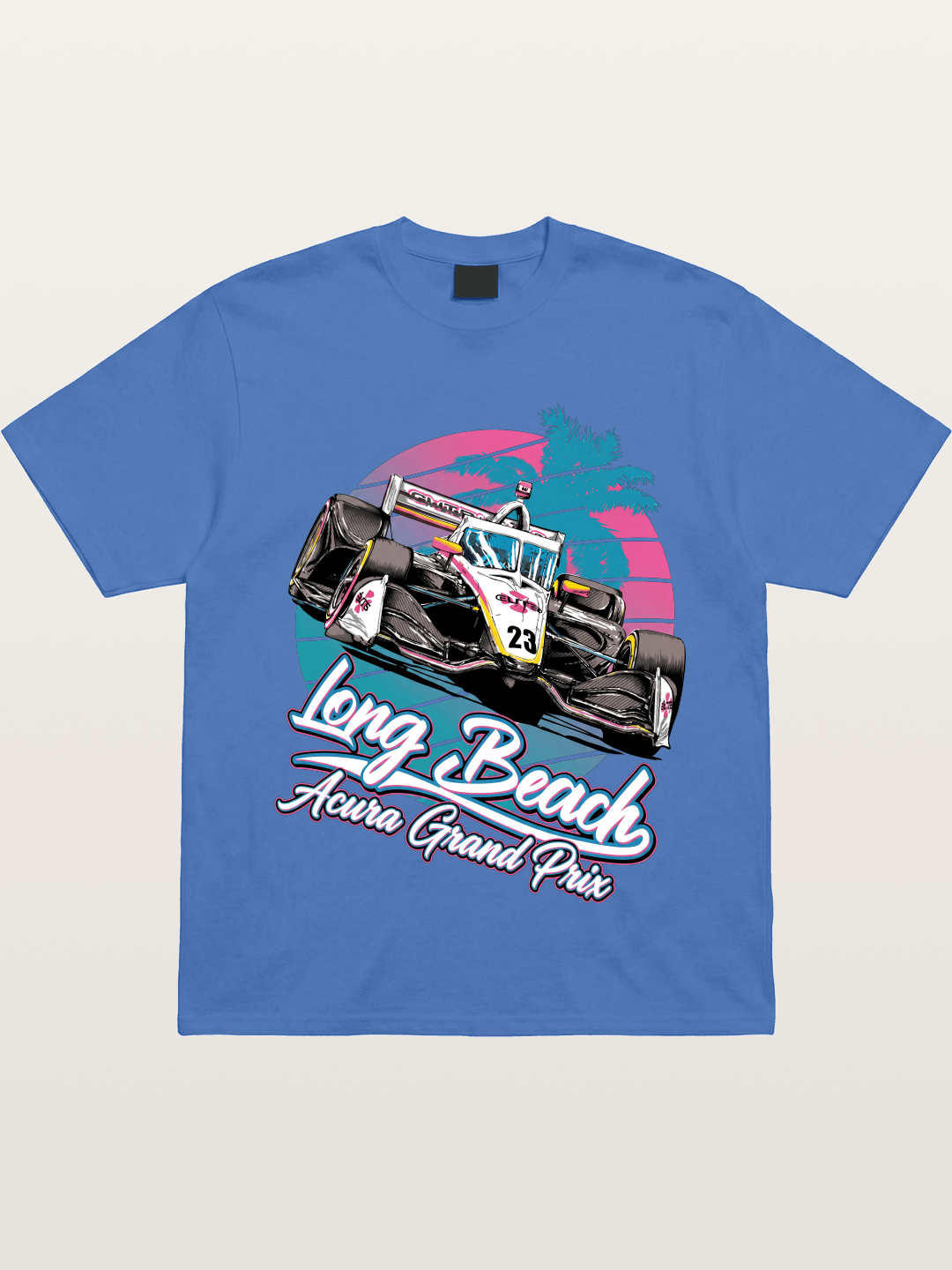 Retro Long Beach Race Graphic Gildan T-shirt
