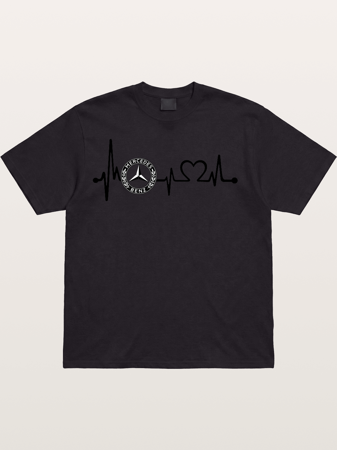 Mercedes Heartbeat Logo Art Cotton T-shirt