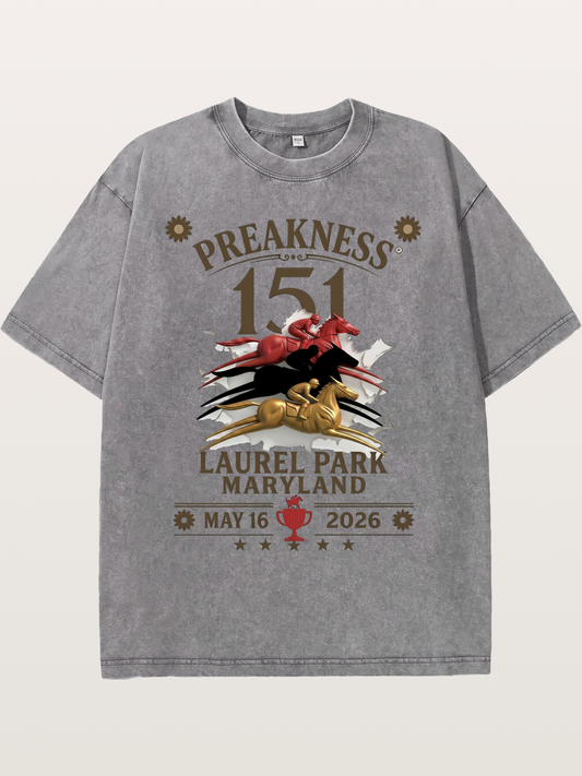 Preakness 151 Laurel Park Print Washed T-shirt