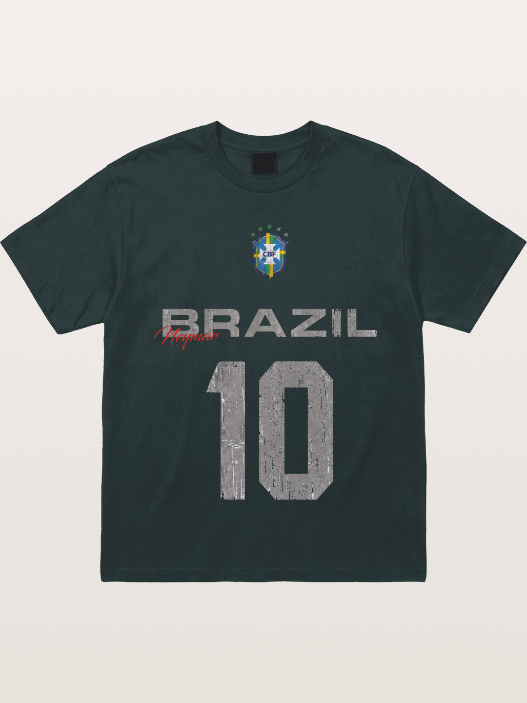 Brazil Neymar 10 Vintage Gildan T-shirt