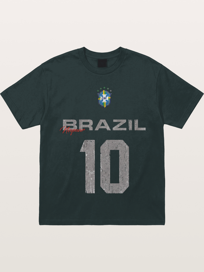 Brazil Neymar 10 Vintage Gildan T-shirt