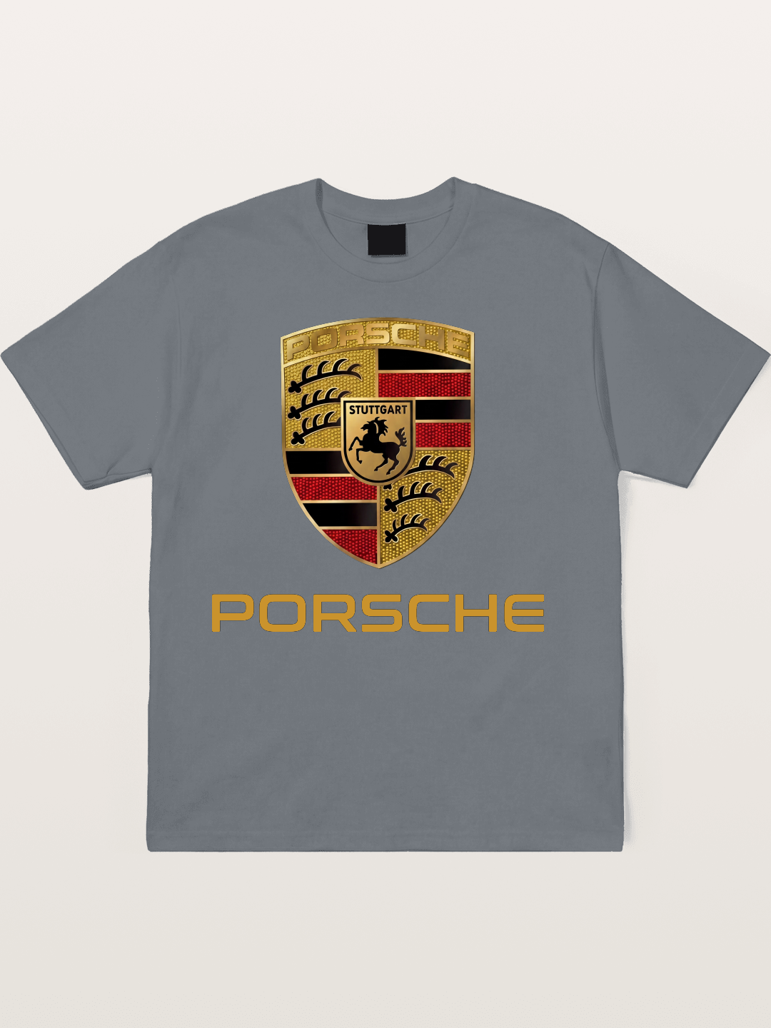 Porsche Golden Emblem Cotton T-shirt