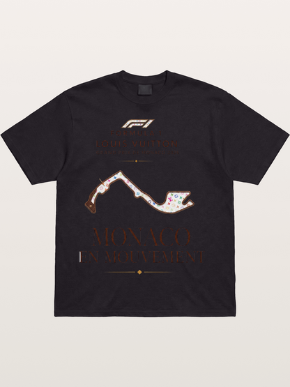 LV x F1 Monaco Track Art Cotton T-shirt