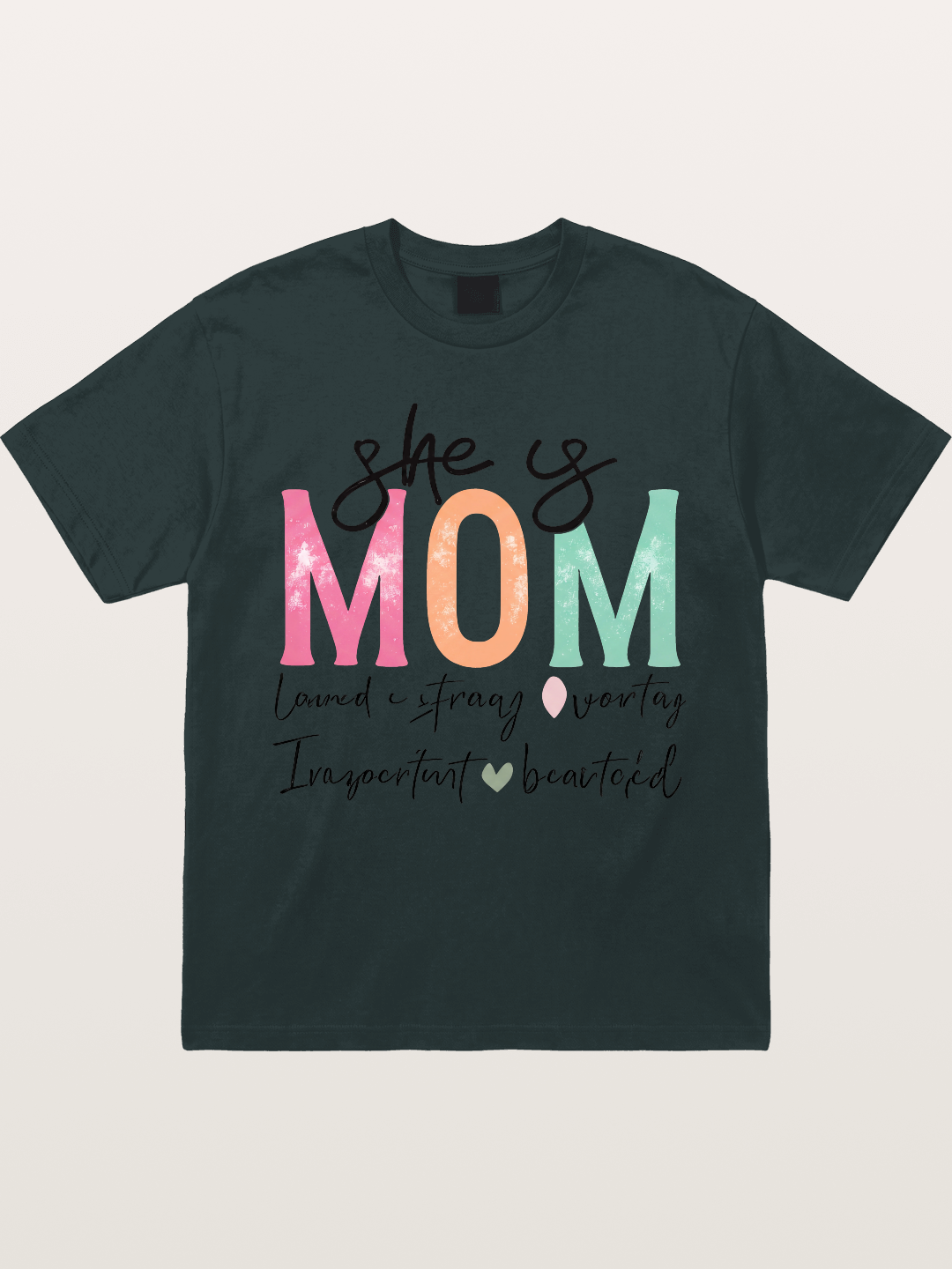 She is Mom Boho Pastel Print Gildan T-shirt