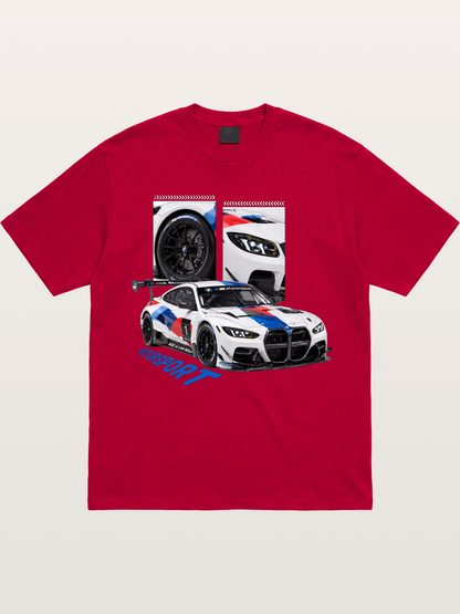 BMW M4 GT Race Car Collage Gildan T-shirt