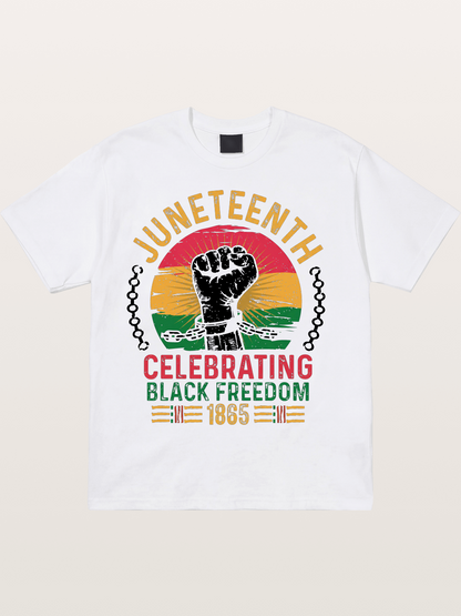 Juneteenth Black Freedom Fist Cotton T-shirt