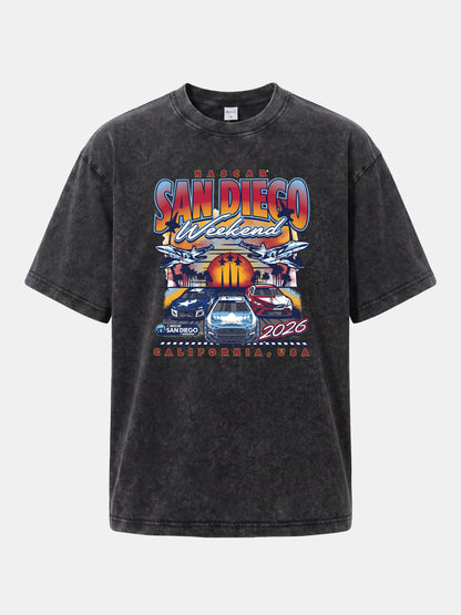San Diego NASCAR Sunset Race Weekend Washed T-shirt