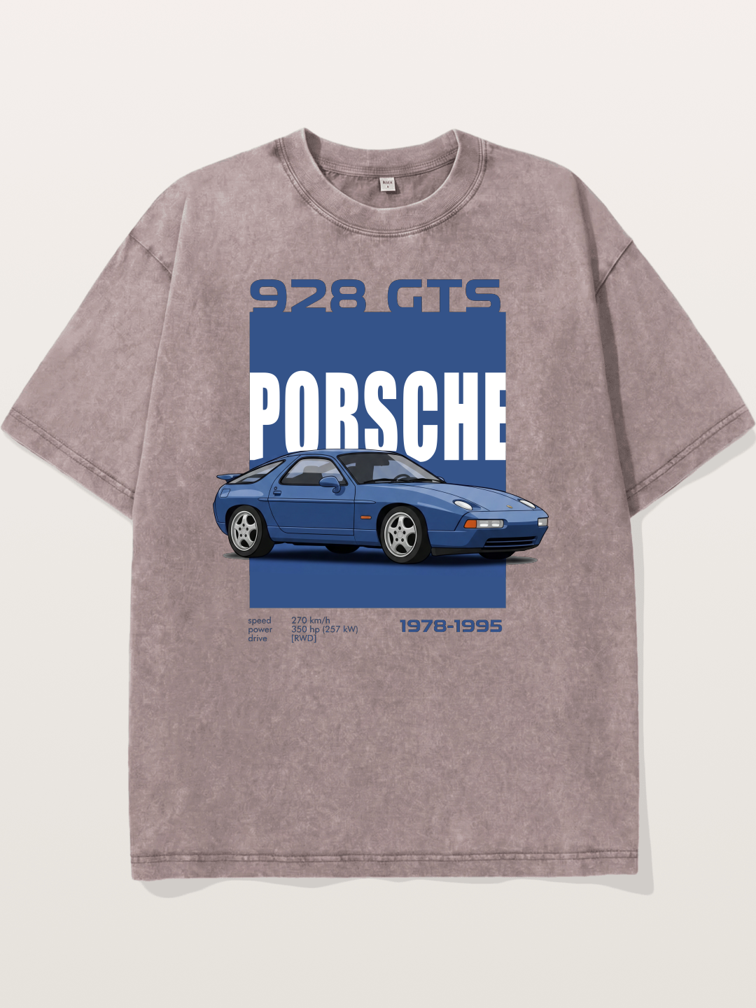 Porsche 928 GTS Blue Classic Washed T-shirt
