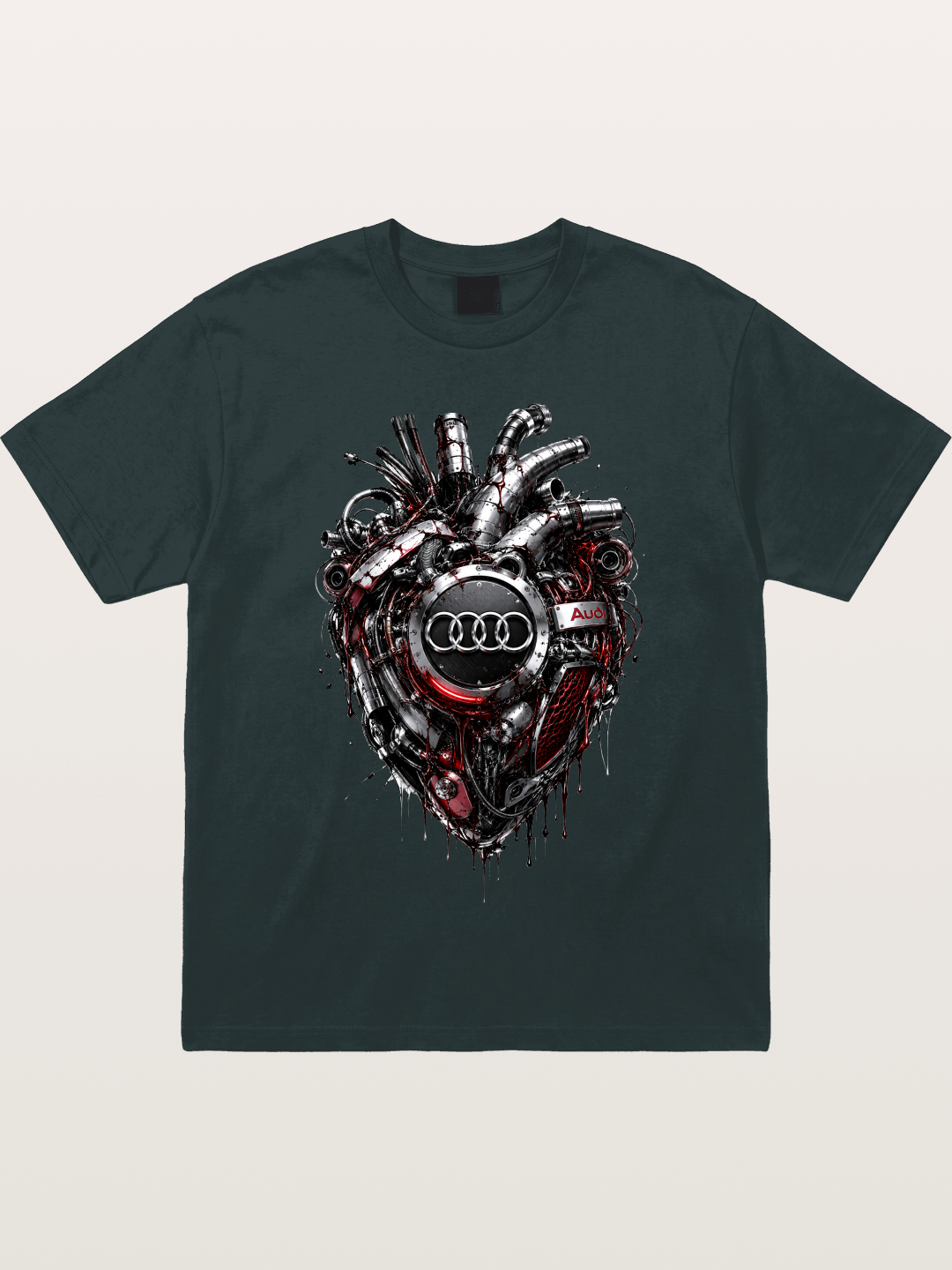 Audi Mechanical Heart Poster Gildan T-shirt