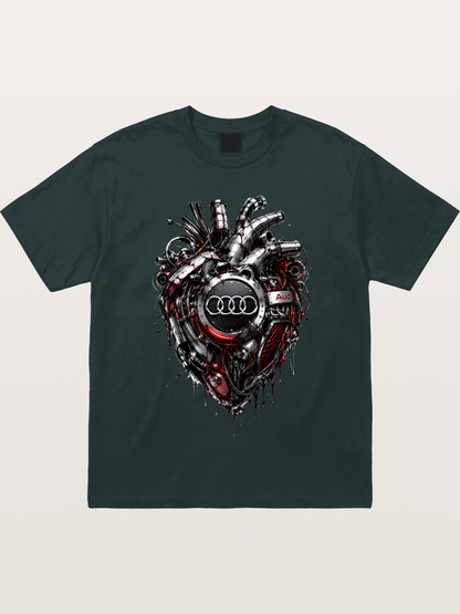 Audi Mechanical Heart Poster Gildan T-shirt