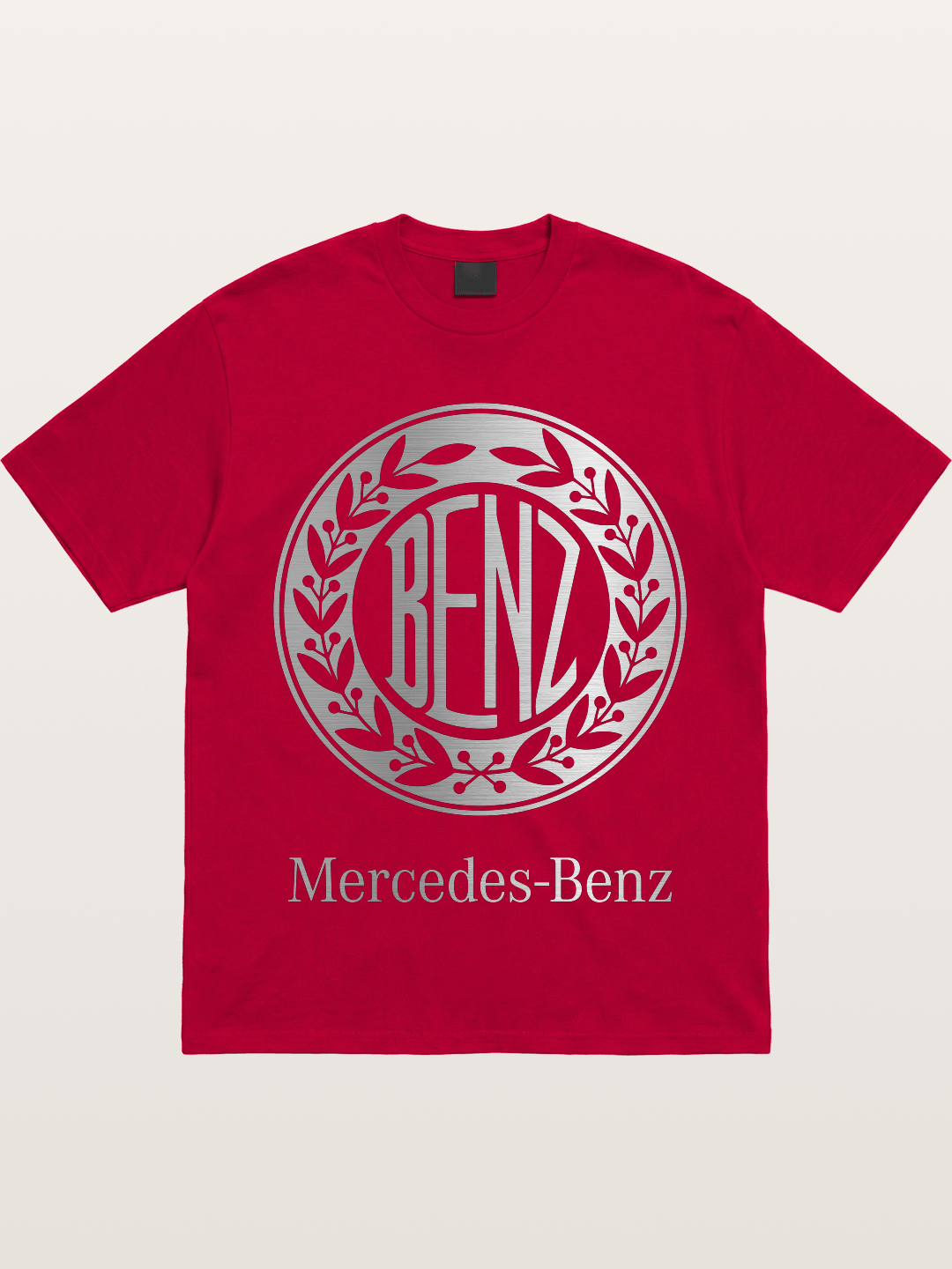 Benz Retro Lettermark Silver Texture Gildan T-shirt