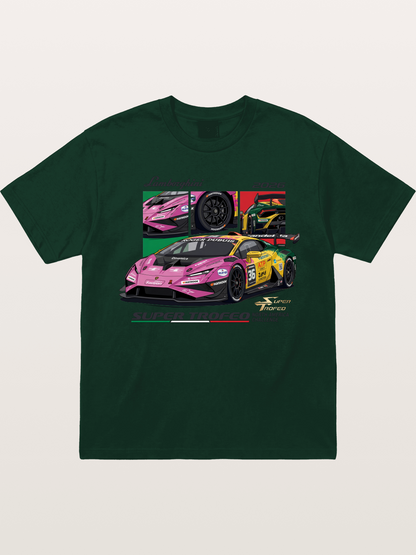 Lamborghini Huracan Pink Yellow Livery Gildan T-shirt