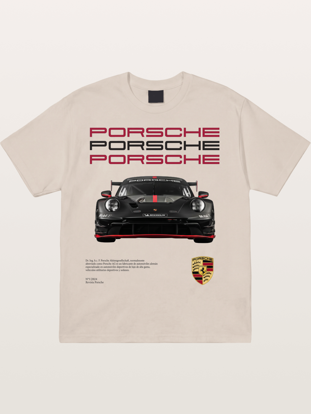 911 Race Car Bold Typography Cotton T-shirt