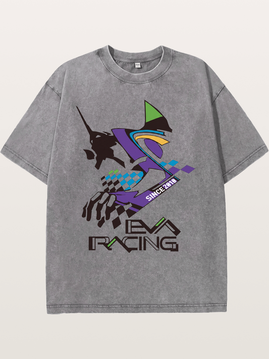 Eva Racing Checkered Flag Washed T-shirt