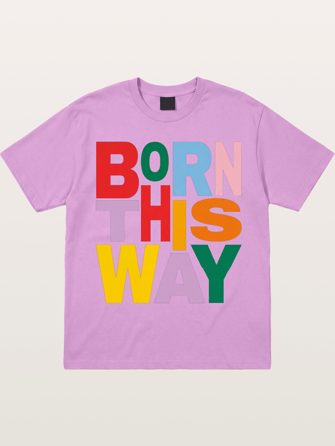 Born This Way Rainbow Print Gildan T-shirt