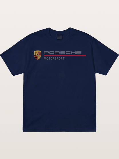 Porsche Motorsport Striped Logo Gildan T-shirt