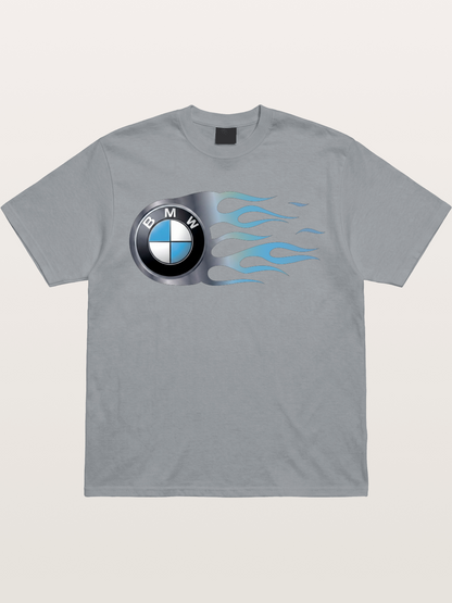BMW Roundel With Blue Flame Gildan T-shirt