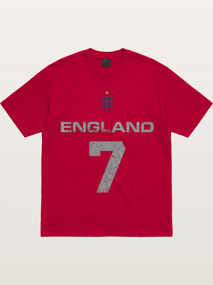 England Beckham 7 Vintage Gildan T-shirt