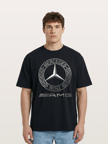 Benz AMG Emblem Art Cotton T-shirt