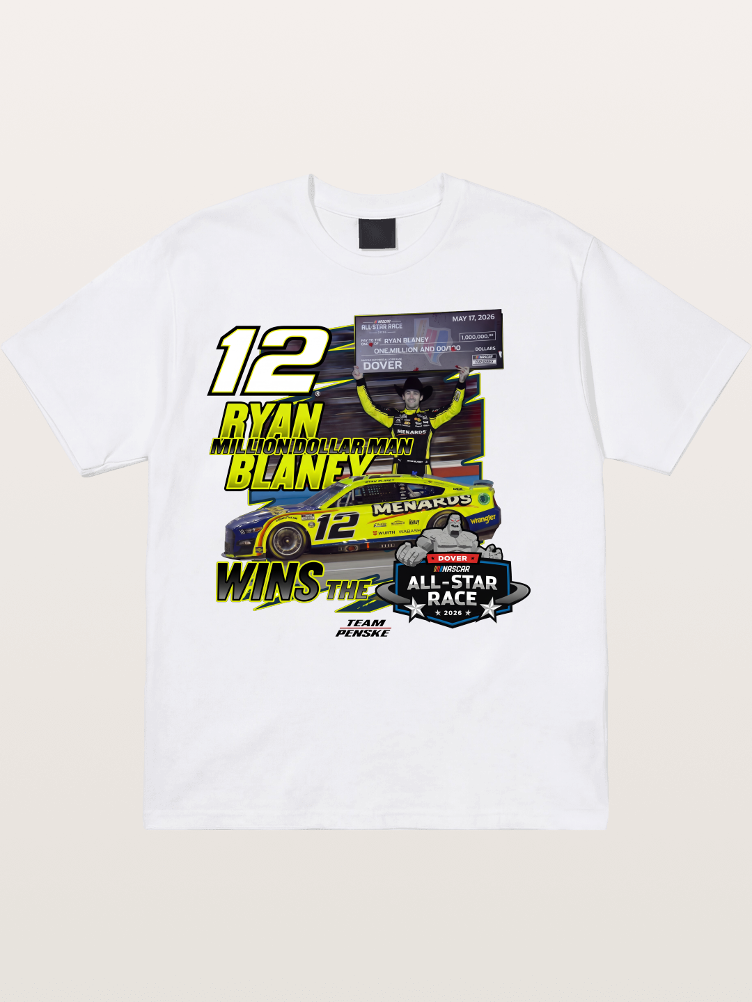 Ryan Blaney 2026 All-Star Race Win Cotton T-shirt