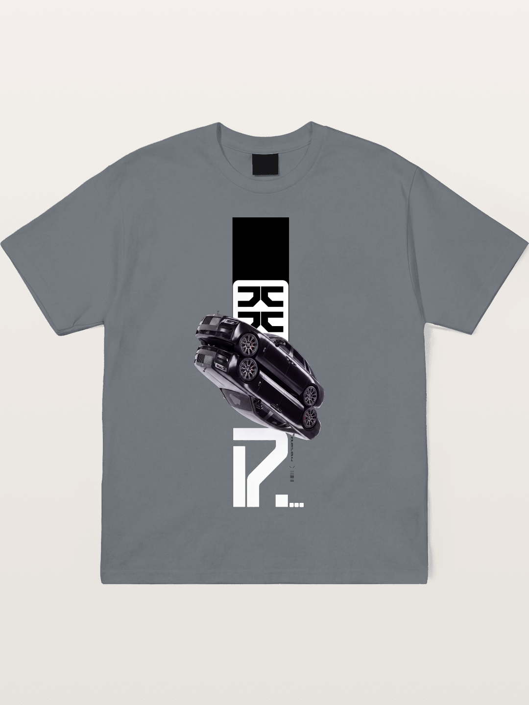 Black Rolls Royce Abstract Art Cotton T-shirt