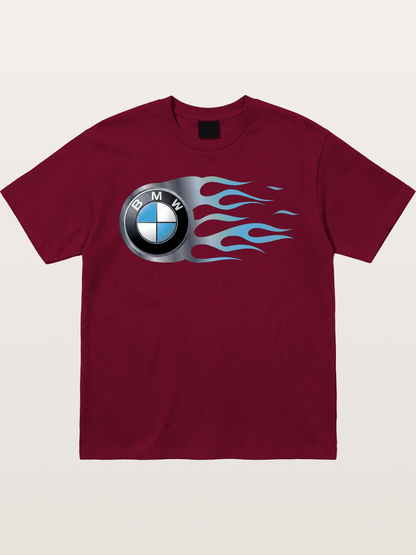 BMW Roundel With Blue Flame Gildan T-shirt