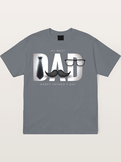 Gentleman Dad Tie Glasses Beard Cotton T-shirt