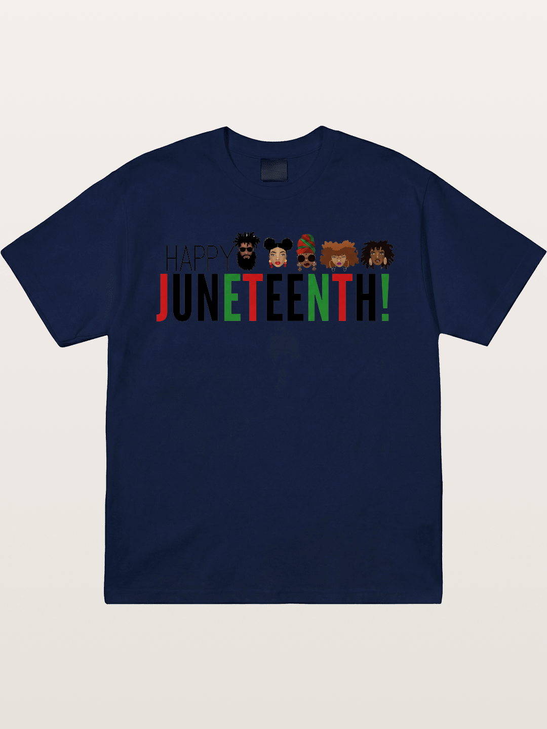 Happy Juneteenth Diverse Faces Gildan T-shirt