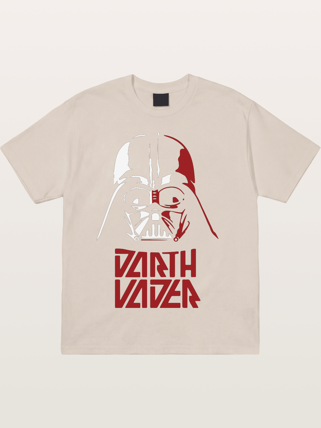 Darth Vader Red White Helmet Cotton T-shirt