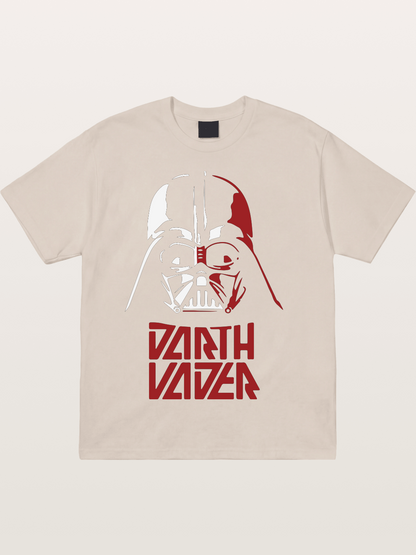 Darth Vader Red White Helmet Cotton T-shirt