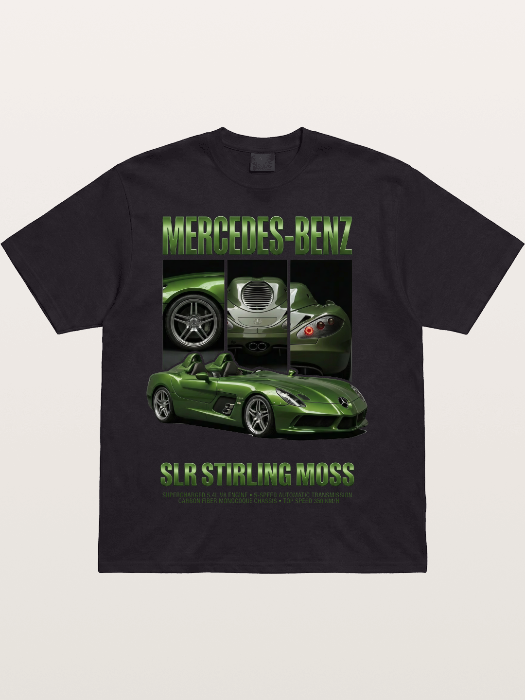 Mercedes SLR Stirling Moss Art Cotton T-shirt