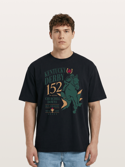 Churchill Downs Derby Silhouette Art Cotton T-shirt