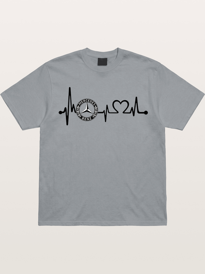 Mercedes Heartbeat Logo Art Gildan T-shirt
